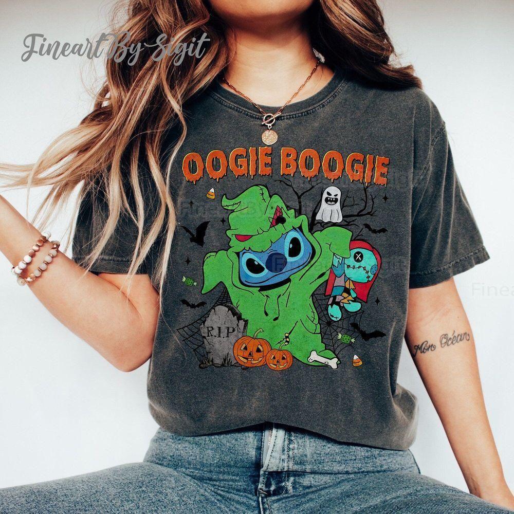 Stitch Oogie Boogie Halloween Disney Vuitino Shirt